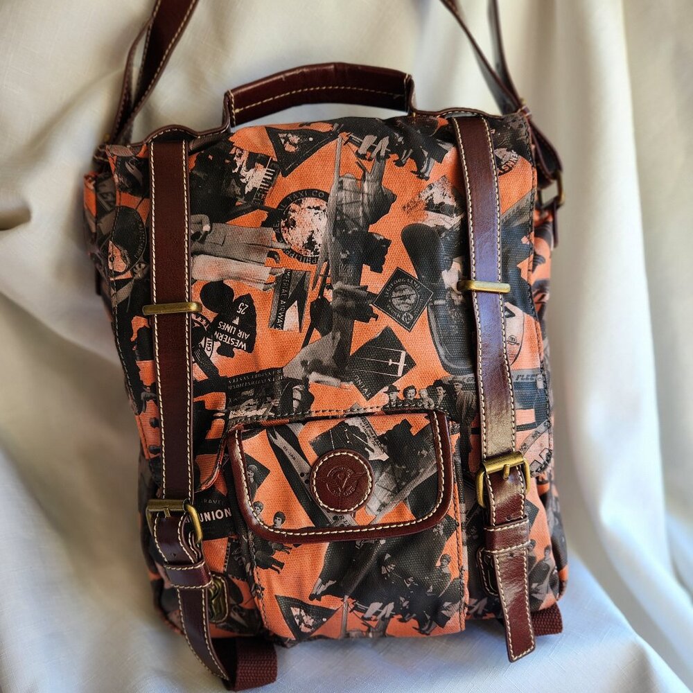 SYDNEY LOVE AIR LINE Men Orange Travel Backpack Handbag Shoulder Bag